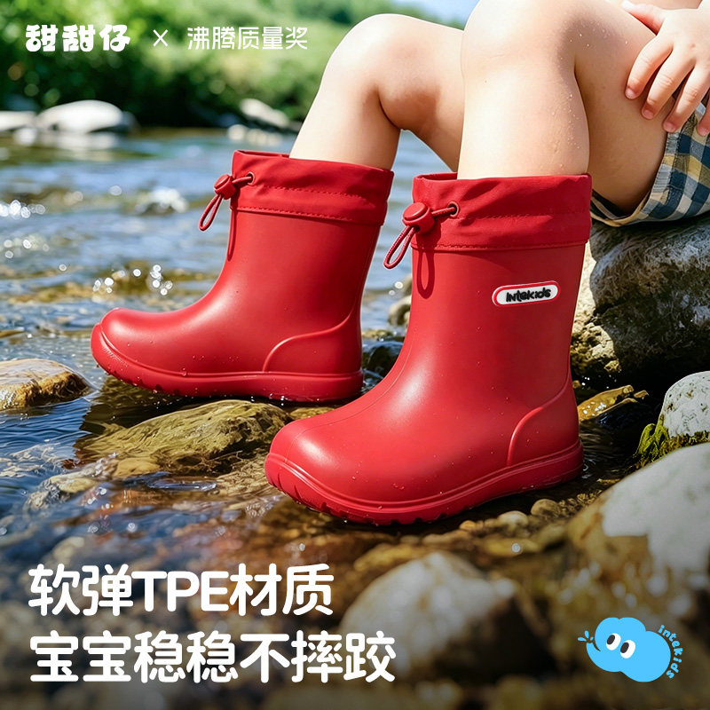 儿童雨鞋女孩男童小学生上学专用女款雨靴女童防滑幼儿园宝宝水鞋