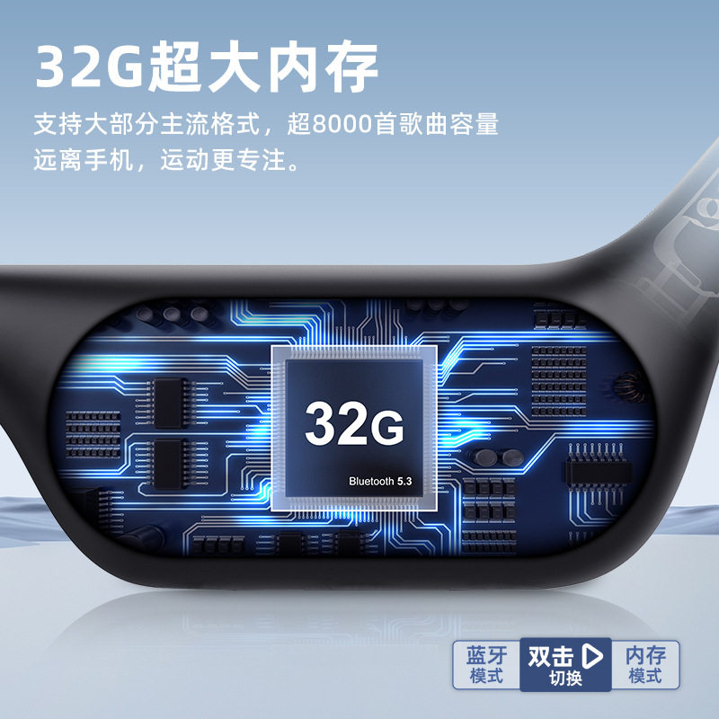 跨境游泳耳机听歌带32g内存长续航骨传导无线蓝牙耳机