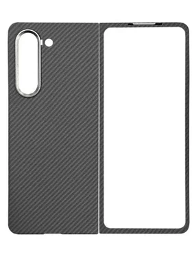 zfold5细纹手机壳适用芳纶600D5三星凯夫拉保护套手机磁吸