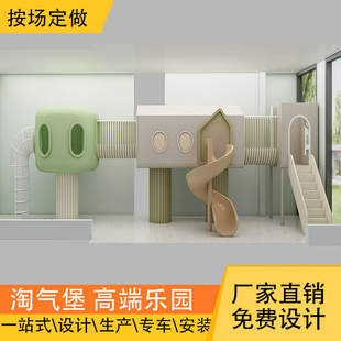 室内淘气堡儿童乐园售楼部架空层游乐区娱乐设施蹦床球池滑梯定制