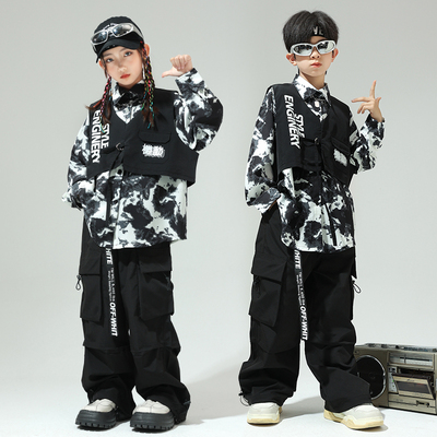 迷彩豆豆男女通用嘻哈街舞演出服