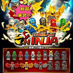 封禁五人组益智积木幻影忍者动漫电影周边德里克斯儿童拼装礼物