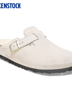 BIRKENSTOCK勃肯德国进口新品女款绒面革Boston Shearling毛毛鞋