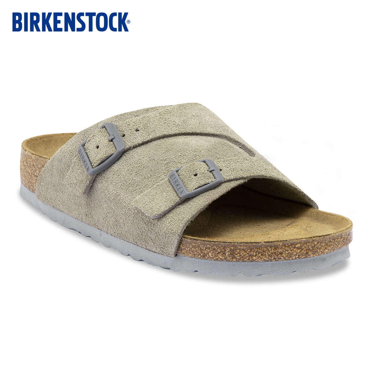 BIRKENSTOCK勃肯绒面软木凉拖鞋