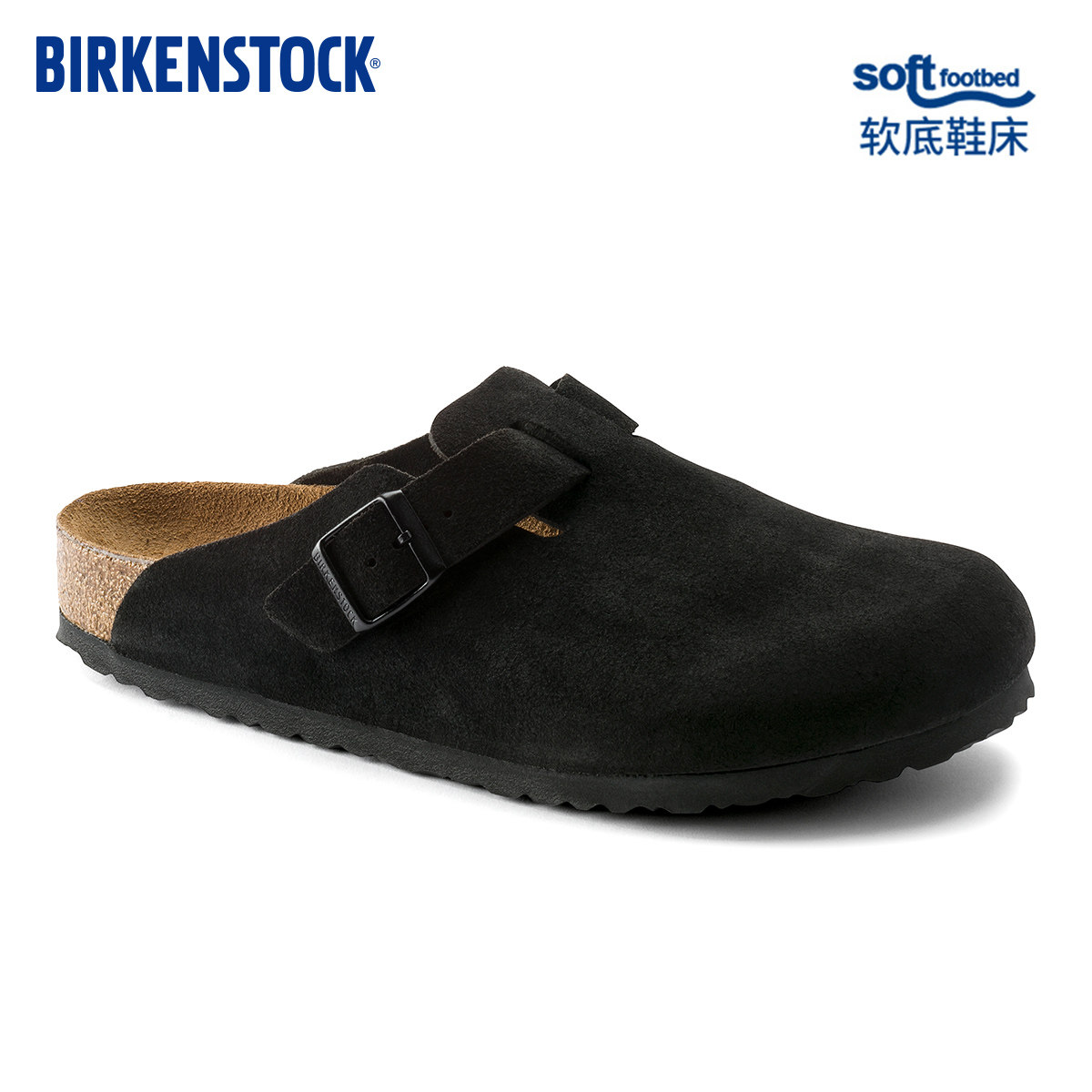 BIRKENSTOCK勃肯绒面革软底拖鞋图片