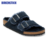 Shearling毛毛拖鞋 BIRKENSTOCK勃肯德国进口男女款 绒面革Arizona