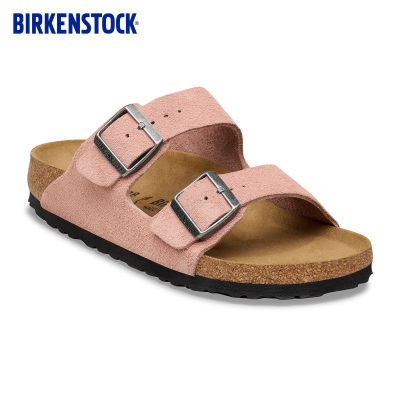 BIRKENSTOCK勃肯绒面革双扣拖鞋