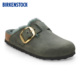 Shearling毛毛鞋 BIRKENSTOCK勃肯德国新品 大扣男女涂油皮Boston
