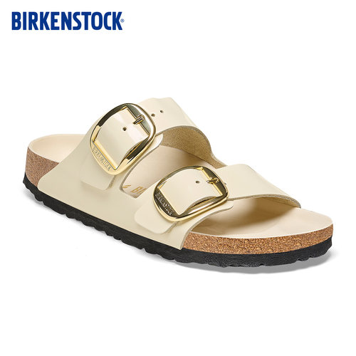 BIRKENSTOCK勃肯漆皮双扣拖鞋