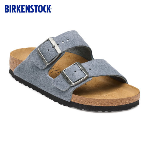 BIRKENSTOCK勃肯绒面革双带拖鞋