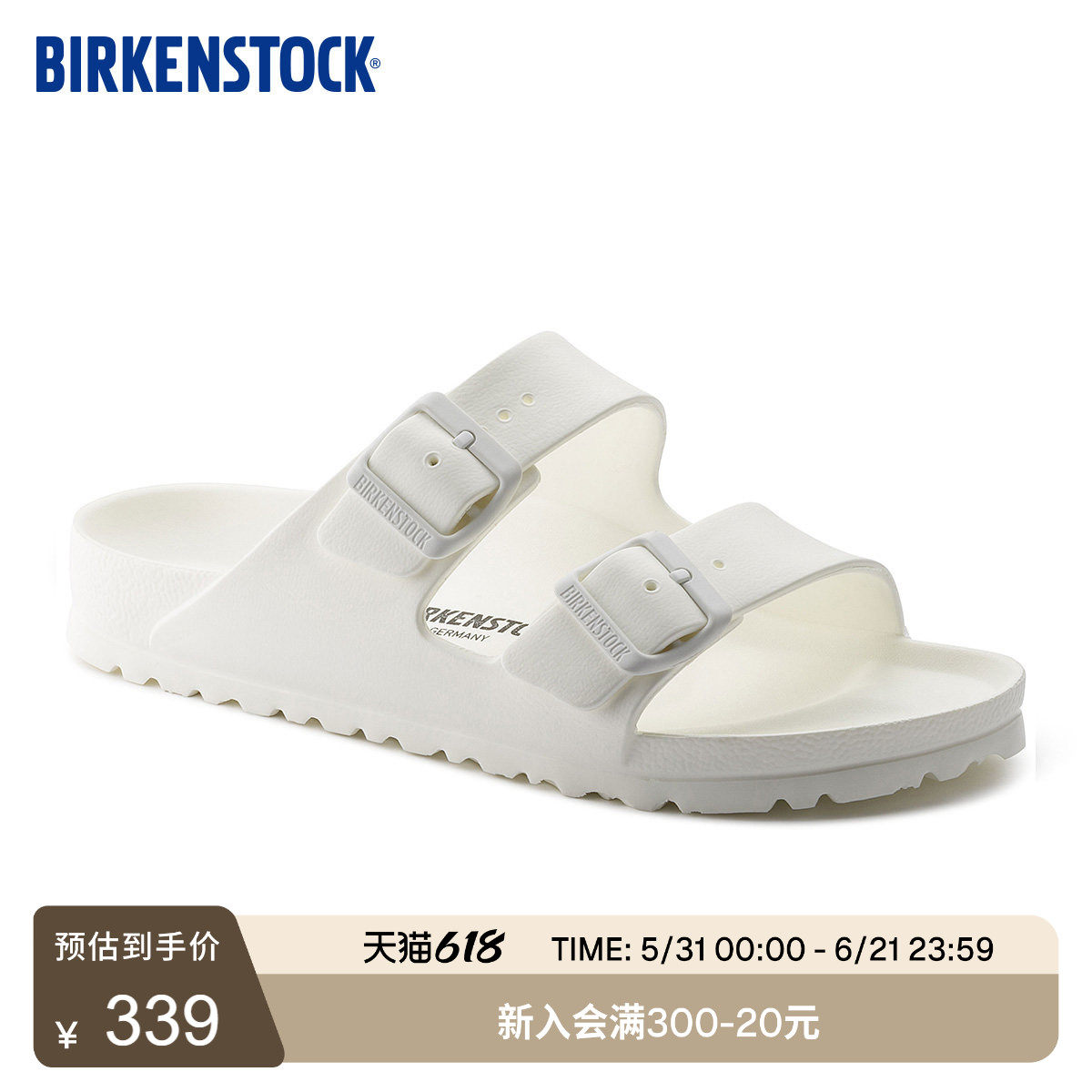 BIRKENSTOCK勃肯德国进口男女款EVA时尚外穿Arizona双扣沙滩拖鞋