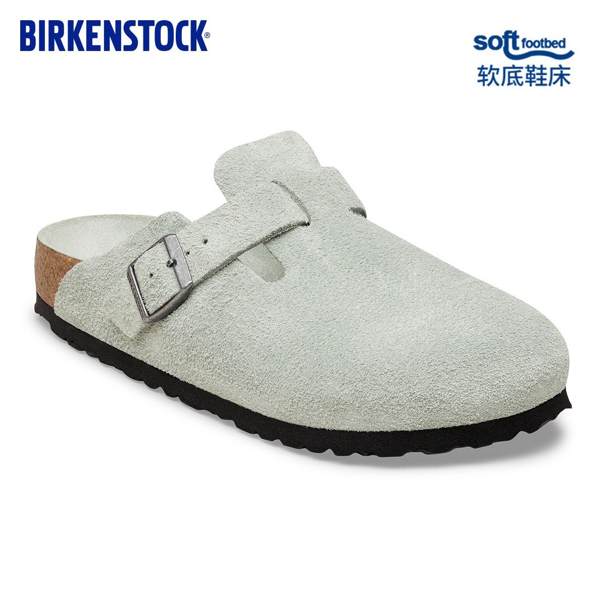 BIRKENSTOCK勃肯绒面革软底拖鞋图片