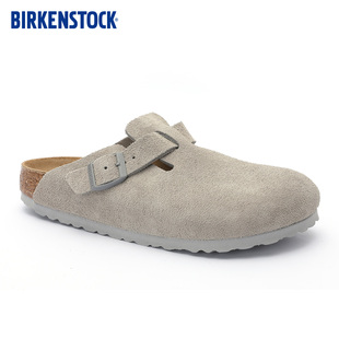 Boston包头拖鞋 BIRKENSTOCK勃肯德国进口男女款 牛皮绒面革时尚