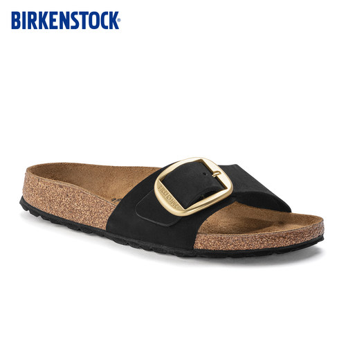 BIRKENSTOCK勃肯绒面大扣拖鞋