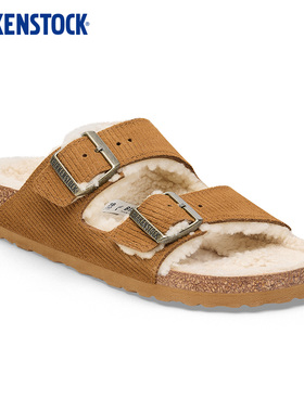 BIRKENSTOCK勃肯德国进口新品女款绒面革Arizona Shearling毛毛鞋