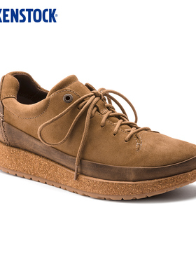 BIRKENSTOCK勃肯德国进口男女款绒面革软木Honnef低帮系带休闲鞋