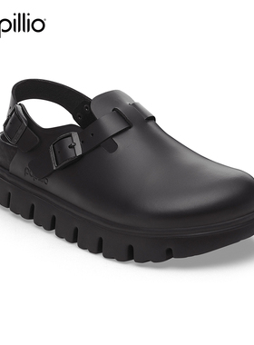 BIRKENSTOCK勃肯德国进口Papillio新品牛皮革女Tokio厚底包头拖鞋