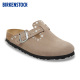 BIRKENSTOCK勃肯德国进口男女款 牛皮绒面革铆钉Boston包头拖鞋