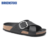 BIRKENSTOCK勃肯德国进口大扣女款 涂油皮软木拖鞋 Siena单扣凉拖