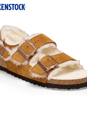 BIRKENSTOCK勃肯德国进口女款绒面革Milano Shearling系踝毛毛鞋