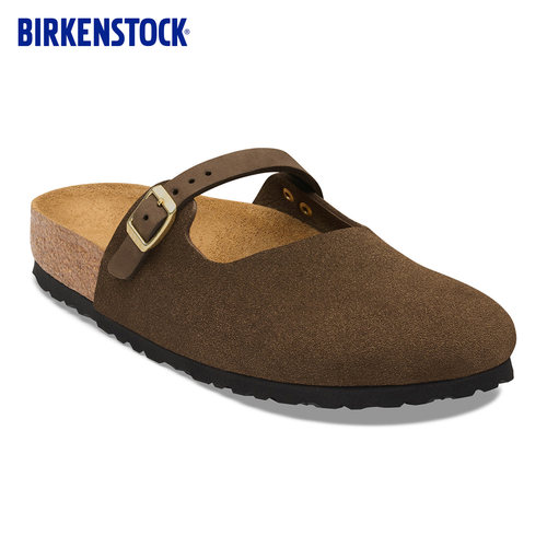 BIRKENSTOCK勃肯绒面革包头拖鞋