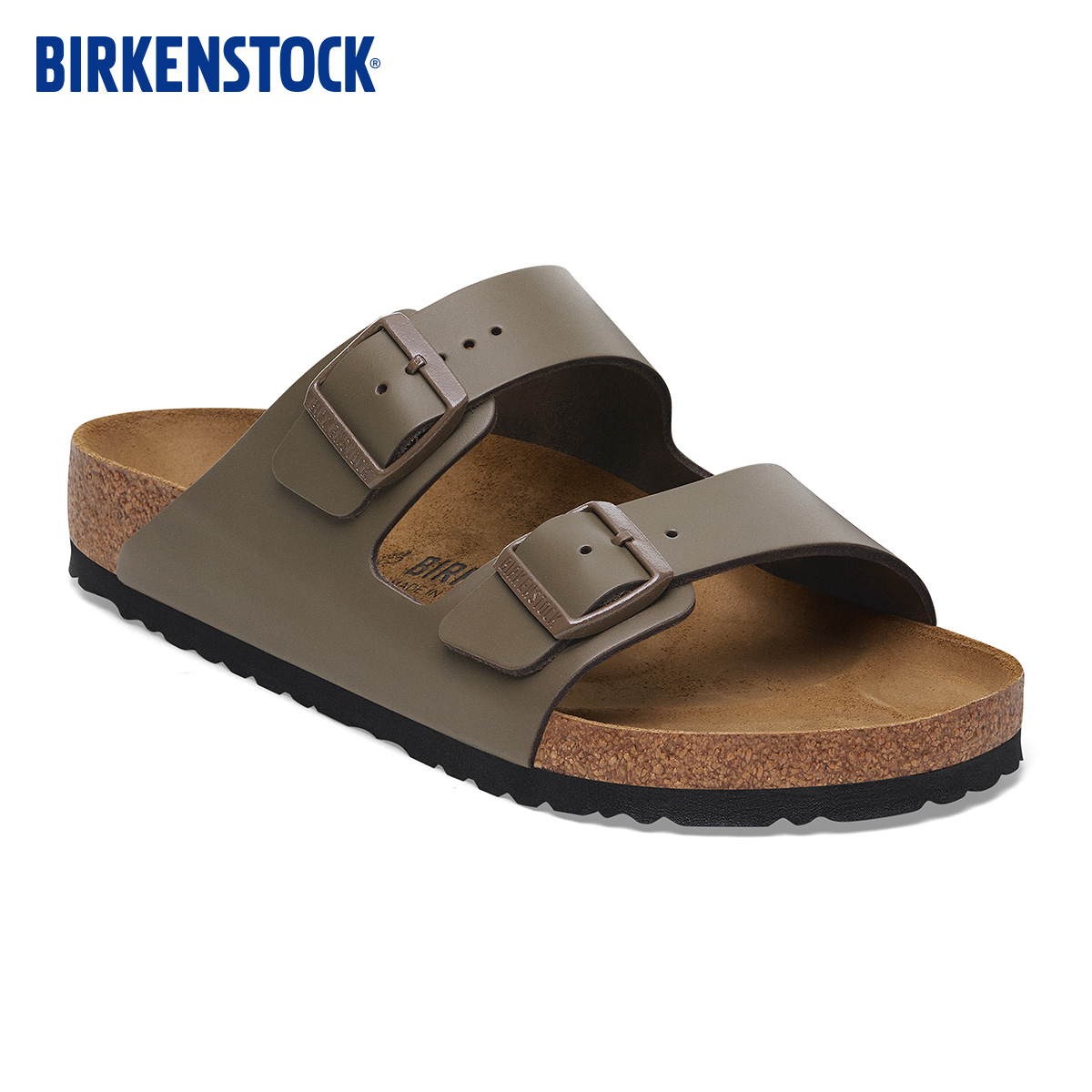 BIRKENSTOCK勃肯牛皮革双扣拖鞋