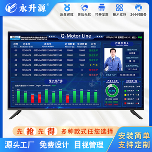 mes生产管理系统仓库车间工厂定制lcd液晶电子看板后台软件显示
