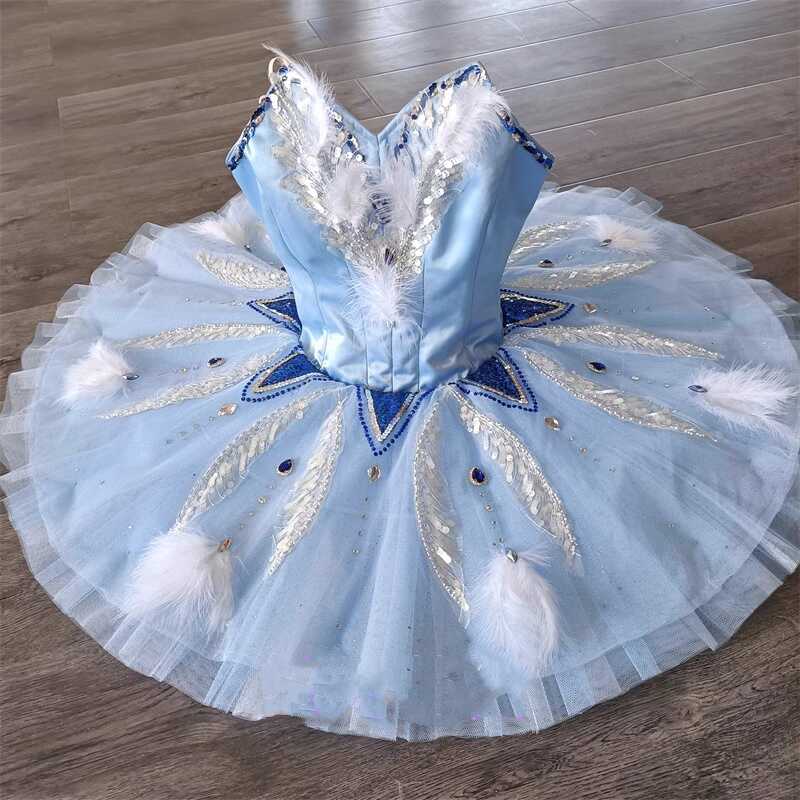 成人儿童蓝鸟芭蕾舞演出服蓬蓬裙女童芭蕾舞TUTU裙纱裙比赛服装
