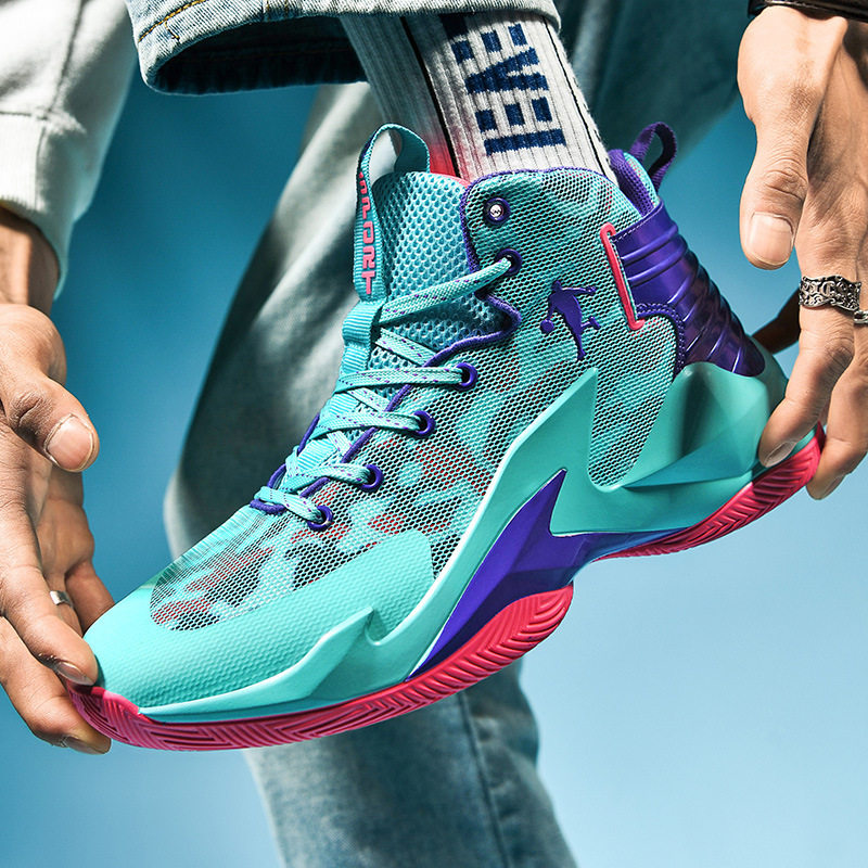 运动三叶草夏季新款网面篮球鞋子男女学生水泥地实战潮流运动鞋