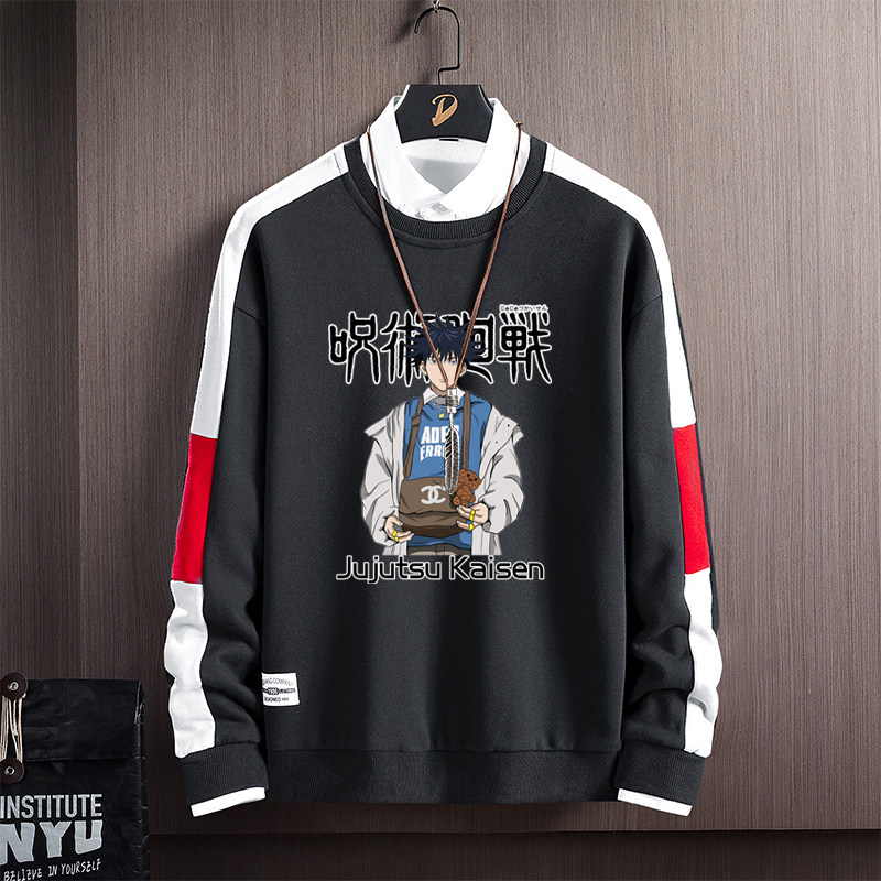 Y106*P30咒术回战日系动漫印花套头圆领卫衣秋季外套男士打底T恤，男装卫衣，星座414A（原B215）