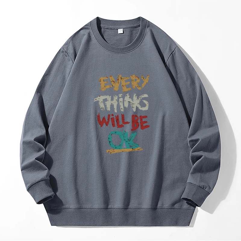 5019*男士卫衣韩版潮流ins春秋季纯棉圆领上衣宽松无帽长袖t恤，男装卫衣，星座414A（原B215）