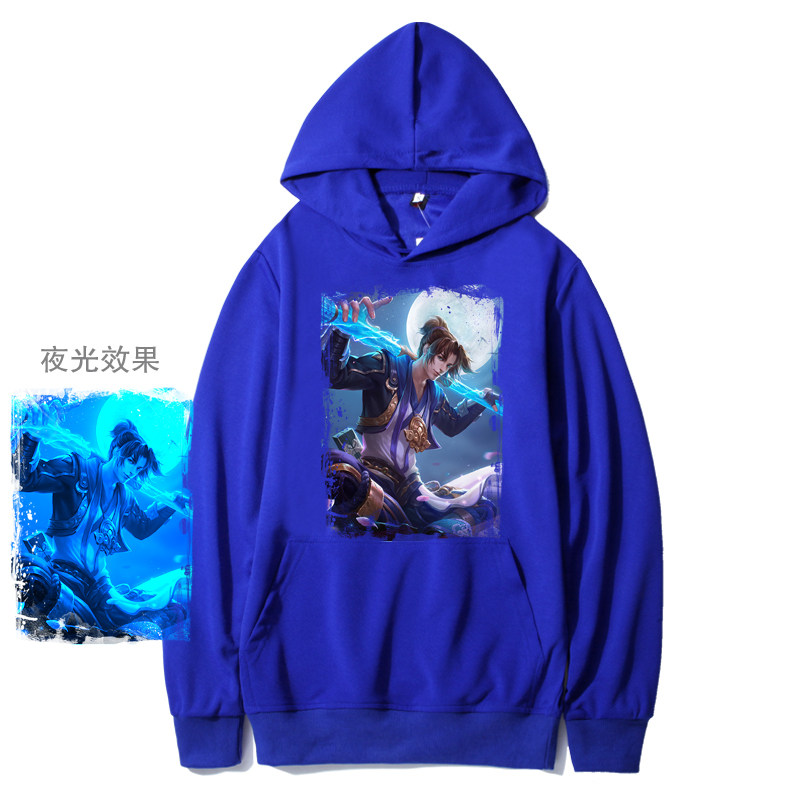 W25P40游戏卫衣男连帽上衣服至尊宝孙悟空地狱火夜光外套潮,男装卫衣,星座414A（原B215）
