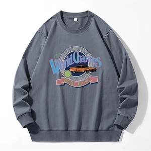 5027*圆领卫衣男春秋薄款套头宽松情侣款女秋季潮流韩版上衣服图片