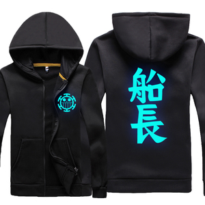 W32 P35 海贼王外套卫衣男士港风夹克潮流夜光宽松秋冬季褂子图片