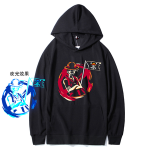 W24 P40 秋冬海贼王卫衣12男孩13初中14大童秋装15岁上衣服潮图片