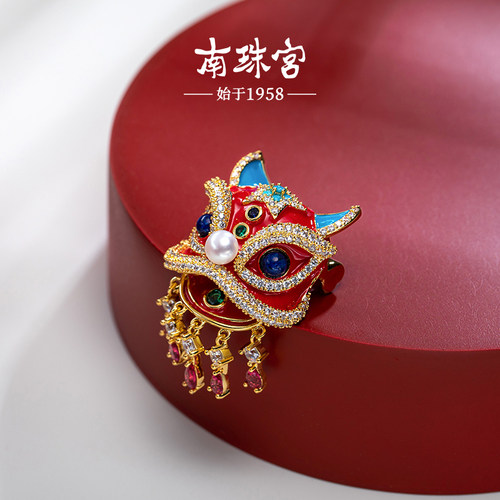 南珠宫新款淡水珍珠胸针百搭时尚通勤轻奢高级感送礼C-CJZ046HD-J