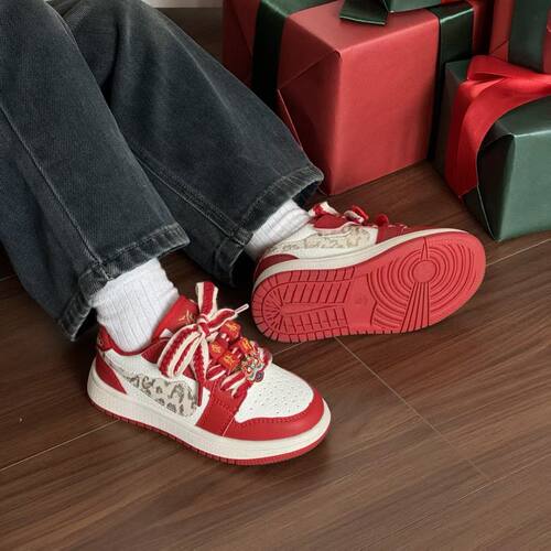 ABC亲子国风红福字儿童板鞋马年