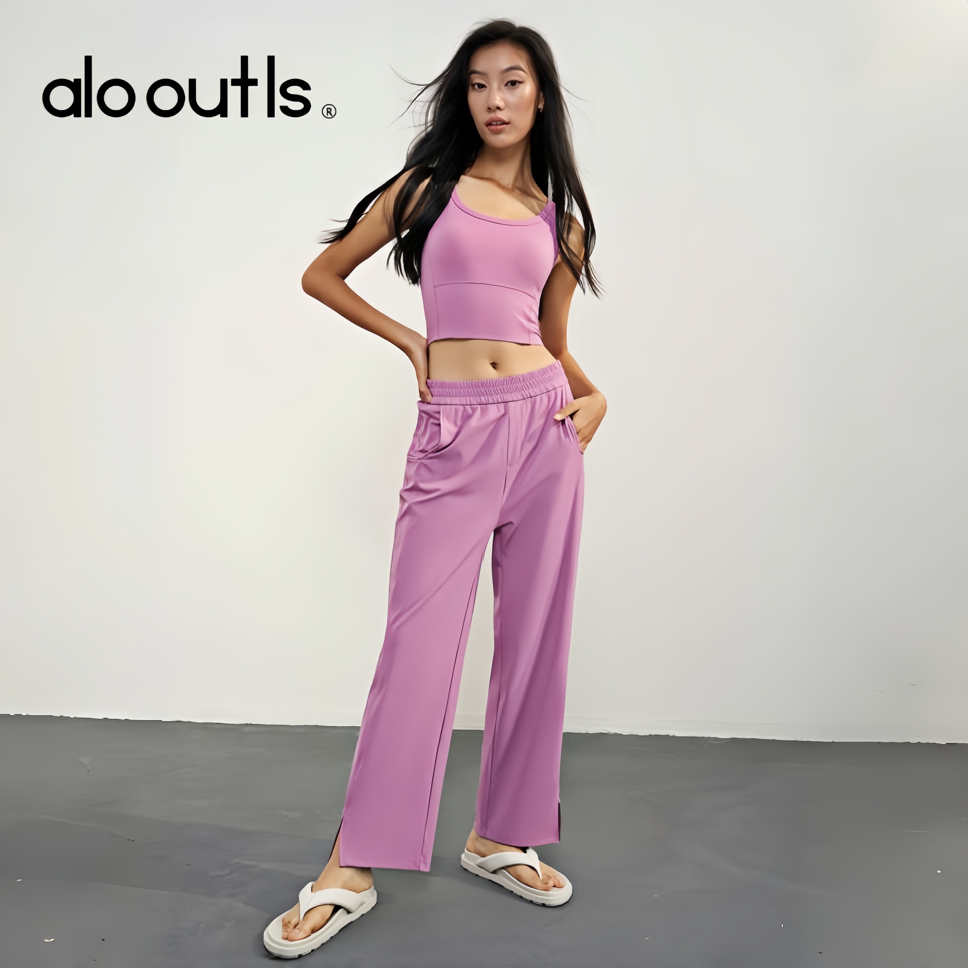 alo outls官方奥莱店裸感瑜伽文胸收腰上衣运动背心健身内衣女