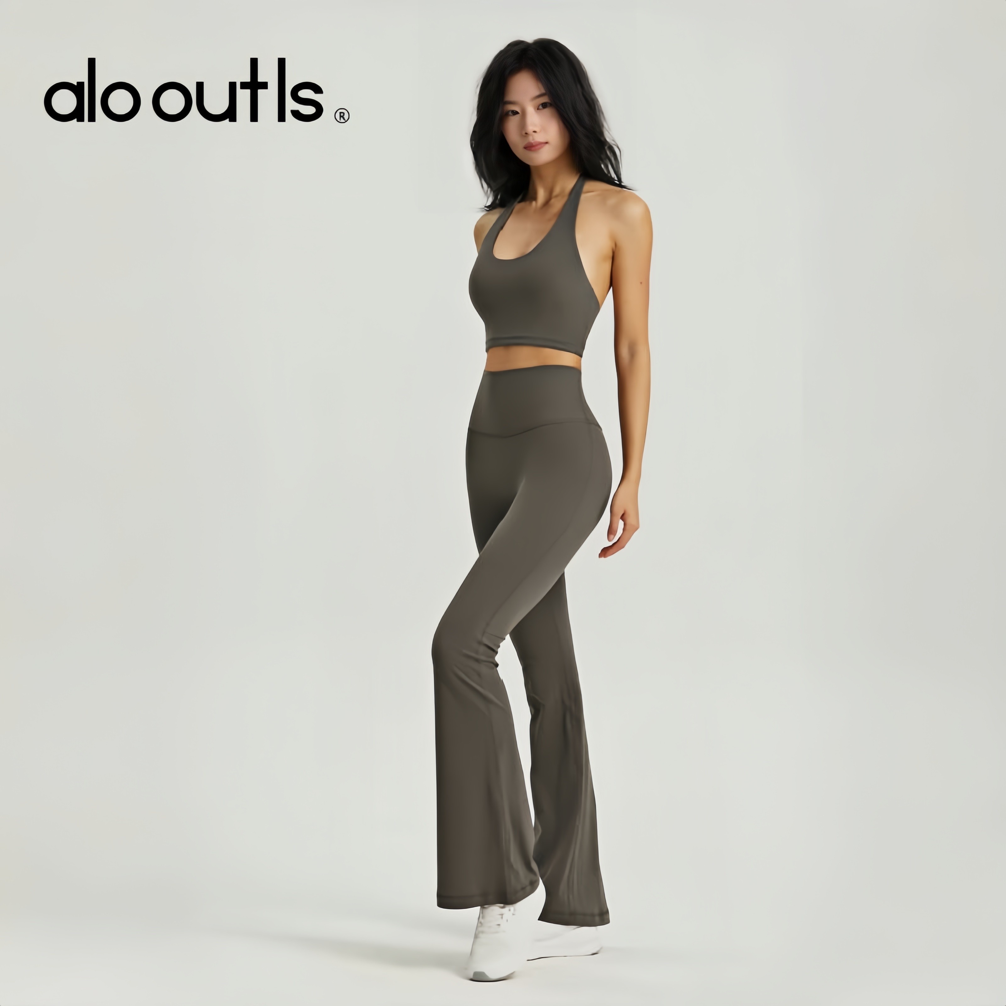 alo outls官方奥莱店户外运动挂脖上衣一体式内衣健身瑜伽服女