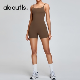 alo outls官方奧萊店高強(qiáng)度舞蹈連體健身服細(xì)肩帶運(yùn)動(dòng)瑜伽連體衣