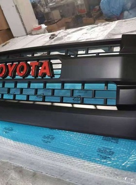 适用14-17年丰田坦途苔原中网tundra改装TRD红色标前中网格栅