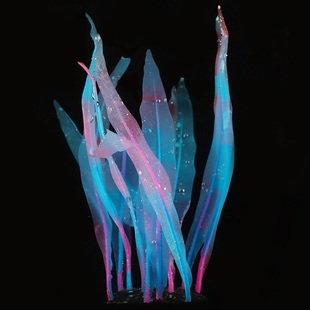 鱼缸造景软体仿真海带水草硅胶绿植摆件假海草珊瑚海藻植物装 饰