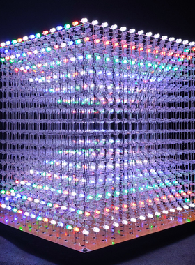 乐涛3D16MINI光立方套件16X16X16电子DIY制作散件 支持自定义动画