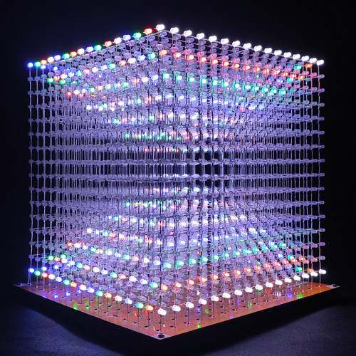 乐涛3D16MINI光立方套件16X16X16电子DIY制作散件 支持自定义动画