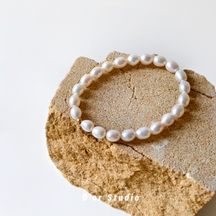 镜面光温柔珍珠手链天然淡水珍珠手链女轻奢气质珍珠手链送妈妈