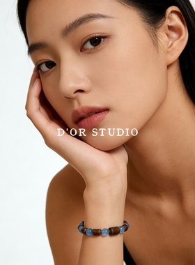 原创海蓝宝沉香木手串新中式国风手串手链五行补水木男女款手串