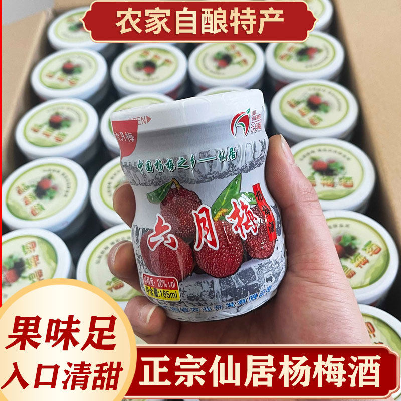 正宗杨梅酒小瓶装浙江仙居高低度果酒男女微醺杨梅浸泡梅子酒20瓶