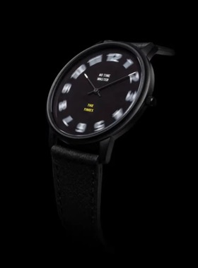 代购正品Projects Watches系列 No Time Wasted 创意模糊黑色手表