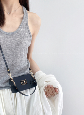 小众高级黑色绅士小熊适用小米15手机壳全包红米note14/13pro斜挎背带挂绳turbo4简约k80k7060手提防摔civi软