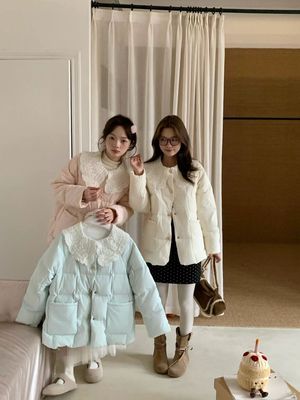 2025新款娃娃领羽绒服女短款小个子轻薄款白鸭绒外套冬季时尚洋气